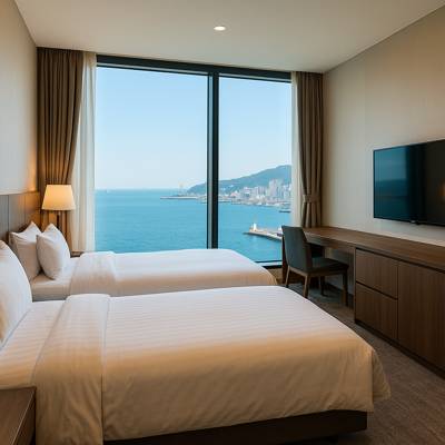 busan hotel, Asti Hotel Busan Station, ocean view room, Busan accommodation, sea view hotel Busan
