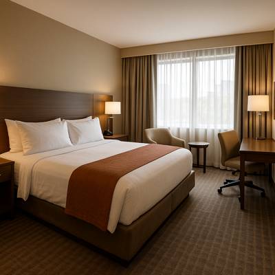 신주쿠 그란벨 호텔 객실 내부 전경, 아늑한 침대와 조명, 도쿄 신주쿠 호텔