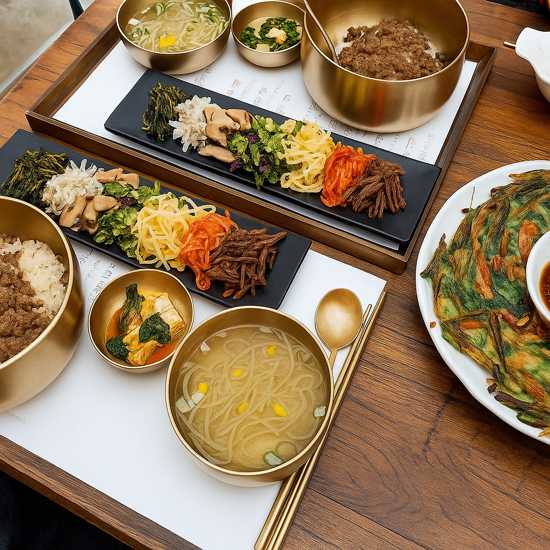 Traditional Korean restaurant Mokmyeok Sanbang near Sejong Hotel Myeongdong, serving Yukhoe Bibimbap and Seoul food in a cozy hanok-style interior
