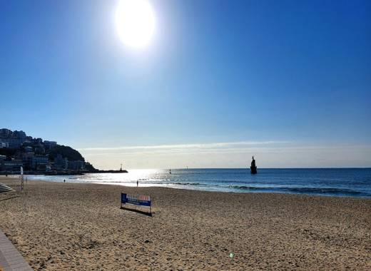 Haeundae Beach view near The Westin Chosun Busan on a clear day
