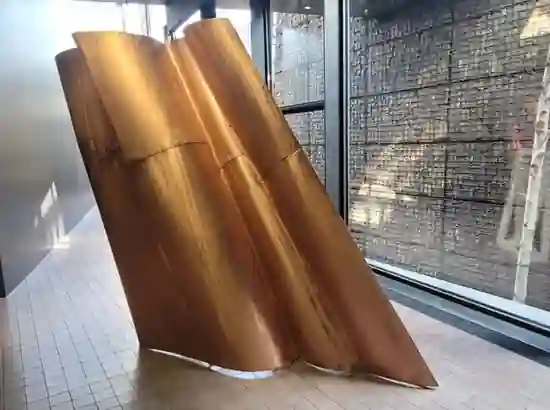 Copper sculpture inside Leeum Museum of Art on an itaewon beginner itinerary route