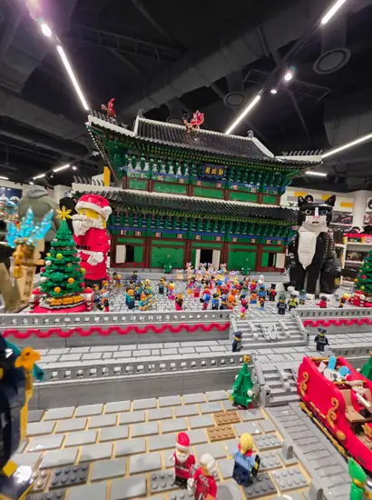LEGO-style Korean palace display inside Yongsan iPark Mall for yongsan ipark mall guide