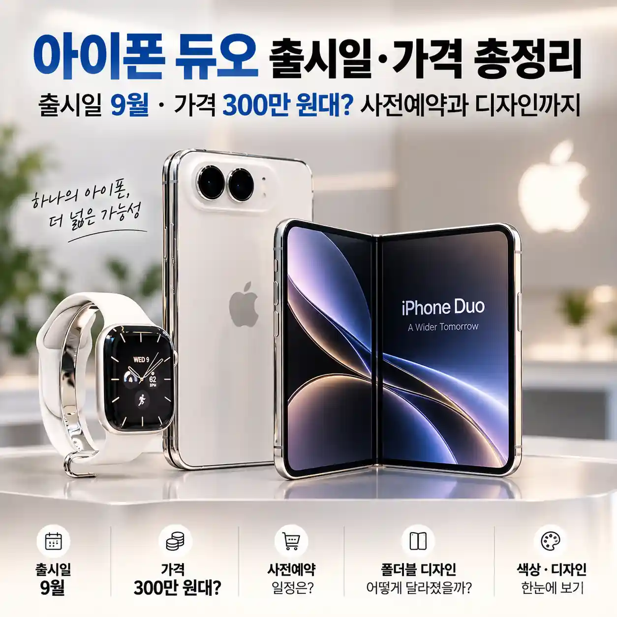 아이폰 듀오 출시일과 가격, 사전예약 및 폴더블 디자인 정보
