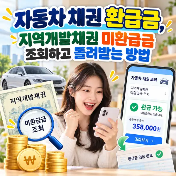 자동차 채권 환급금과 지역개발채권 미환급금 조회 방법 안내
