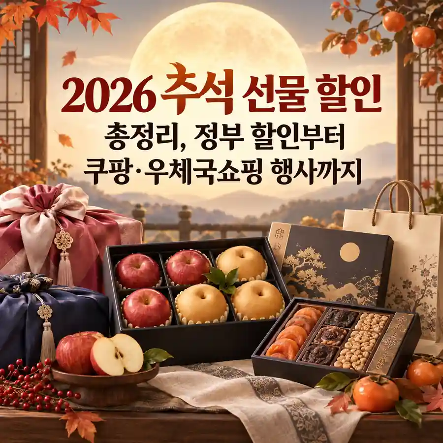2026 추석 선물 할인 정보를 담은 추석 선물세트 이미지