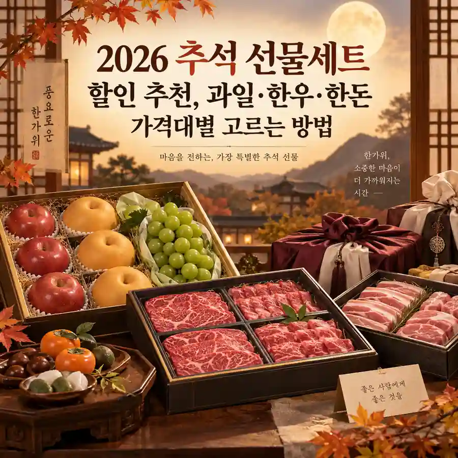 2026 추석 선물세트 할인 추천 과일 한우 한돈 선물 이미지