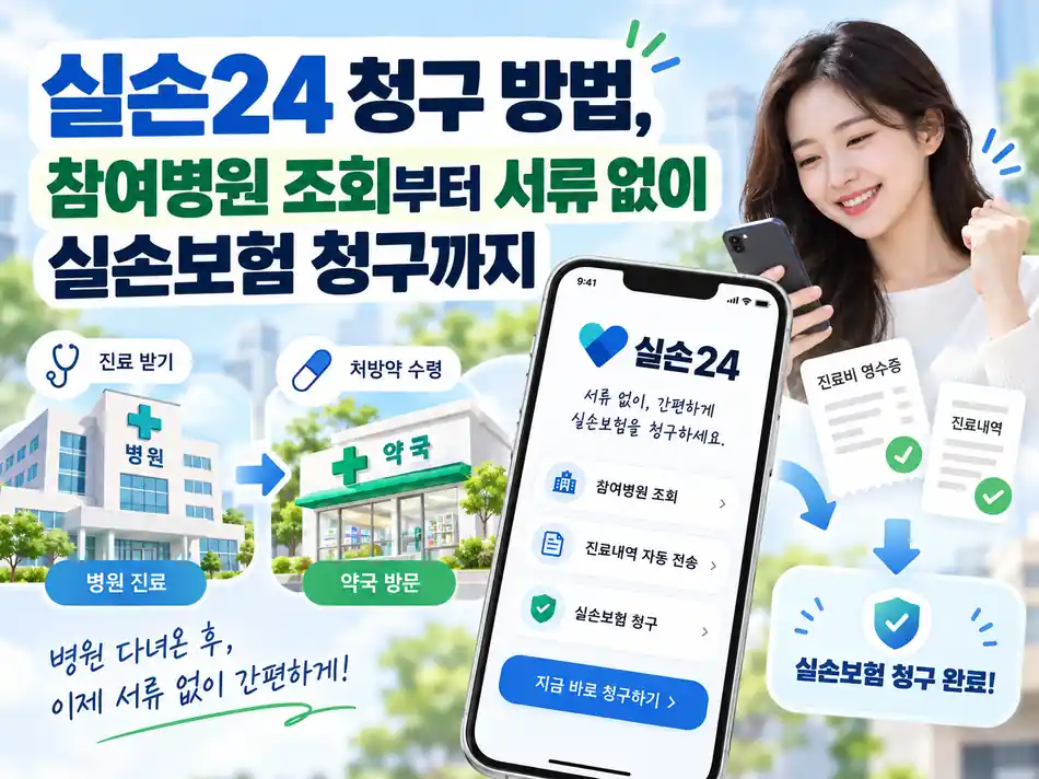 실손24 청구 방법과 참여병원 조회, 서류 없이 실손보험을 청구하는 모습