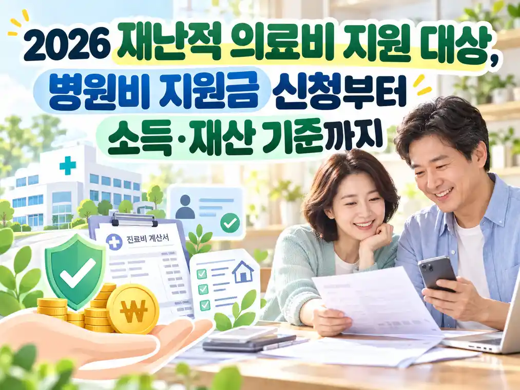 재난적 의료비 지원 대상과 병원비 지원금 신청 기준을 확인하는 모습